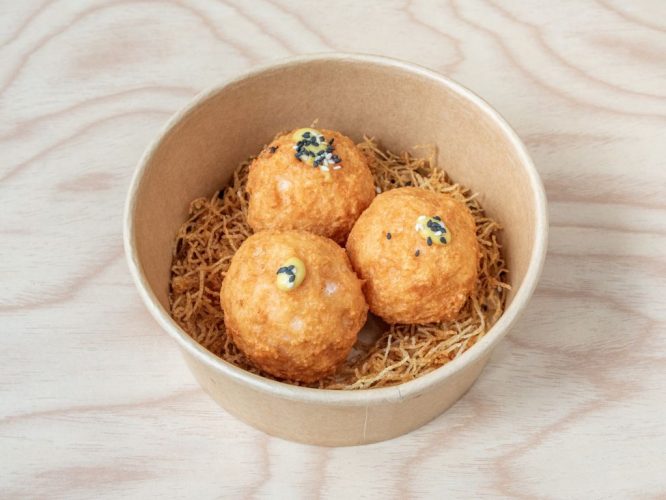 Polpette Di Manzo Con Salsa Verde Agli Spinaci E Wasabi