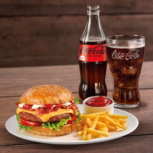 Nostro Burger Di Salmone + Cocacola